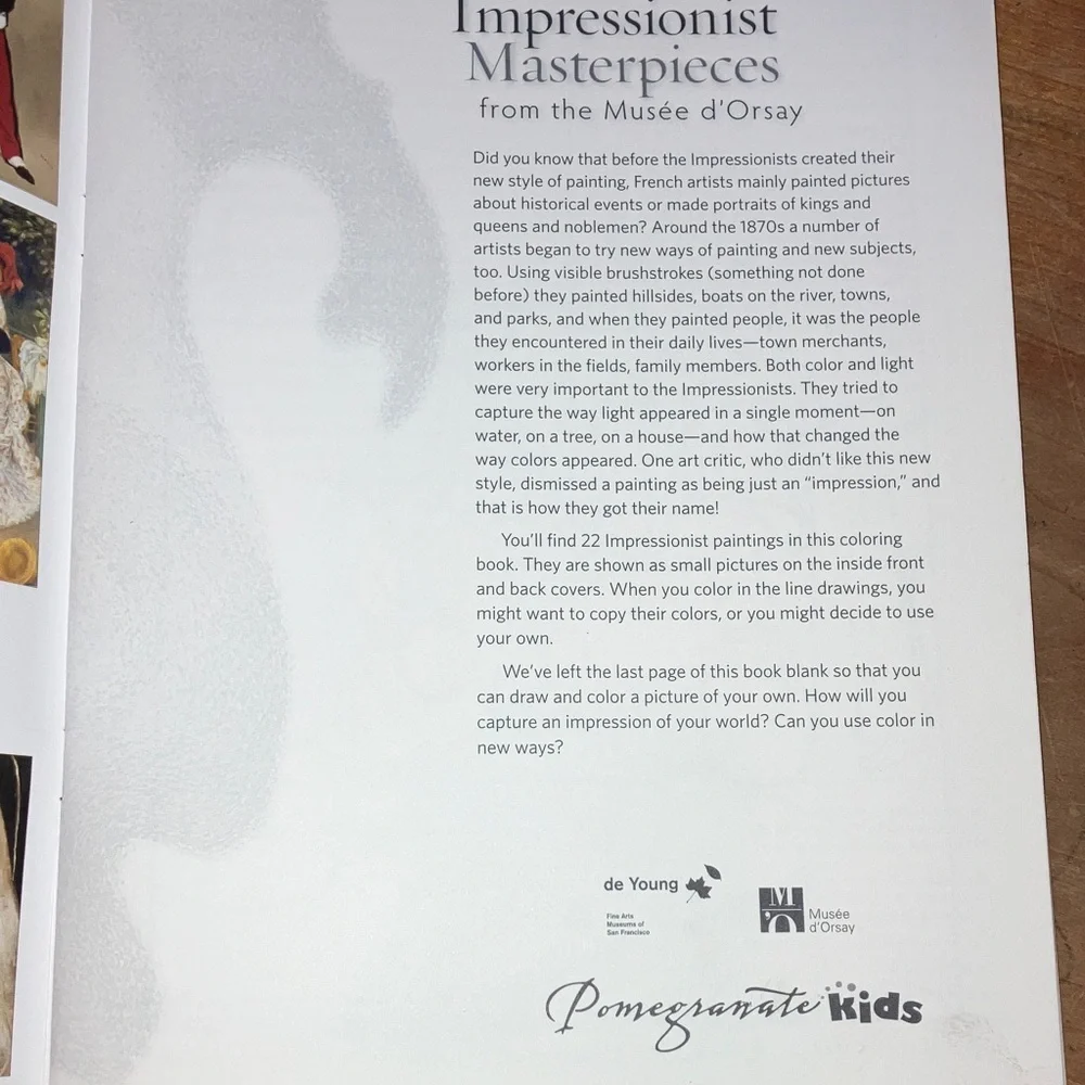 Impressionist Masterpieces Coloring Book - vintage 2010 - Picture 4 of 16